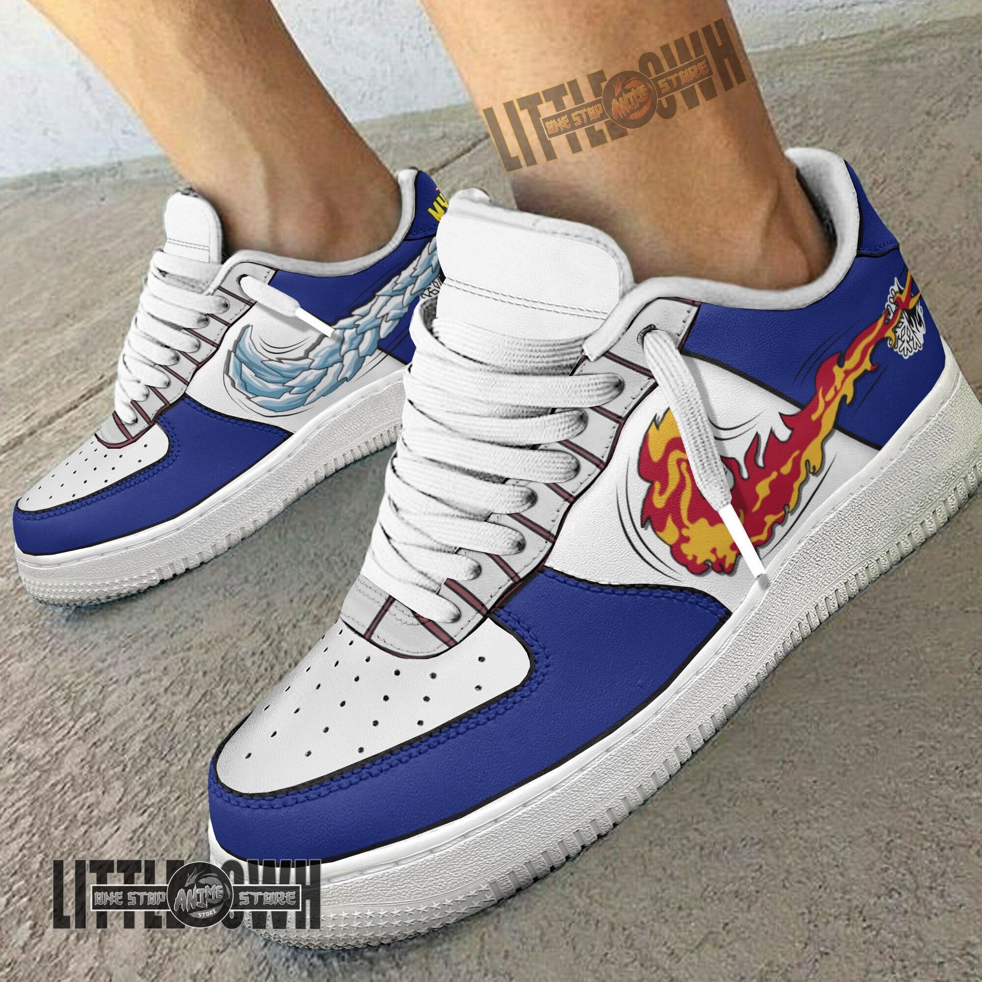 Shoto Todoroki Air Force Shoes Custom My Hero Academia Skill Anime ...