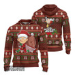One Punch Man Ugly Christmas Sweater Saitama Custom Anime Knitted Sweatshirt