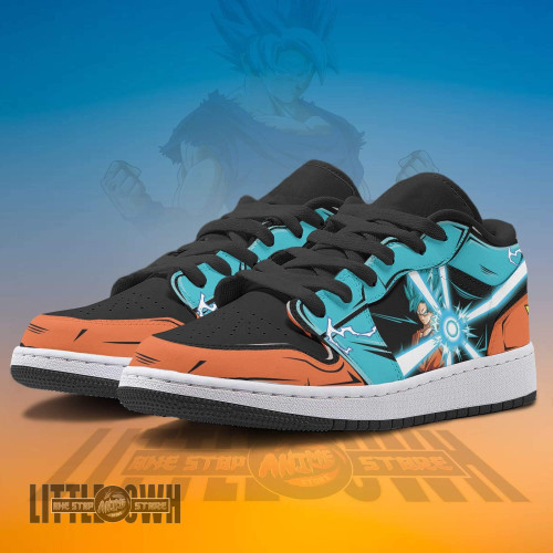 Son Goku JD Low Top Sneakers Custom Super Saiyan Blue Dragon Ball Anime Shoes