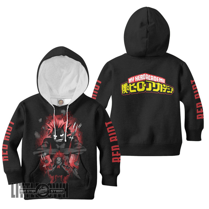 Red Riot My Hero Academia Anime Kids Hoodie and Sweater