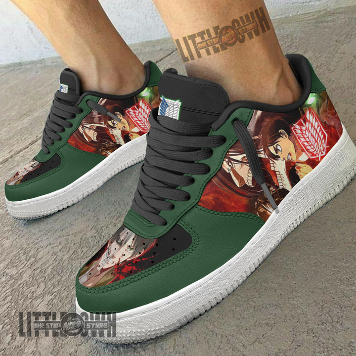 Eren Yeager AF Sneakers Custom Attack On Titan Anime Shoes - LittleOwh - 4