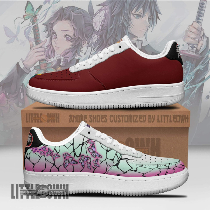 Tomioka Giyuu x Kochou Shinobu AF Sneakers Custom Demon Slayer Anime Shoes - LittleOwh - 1