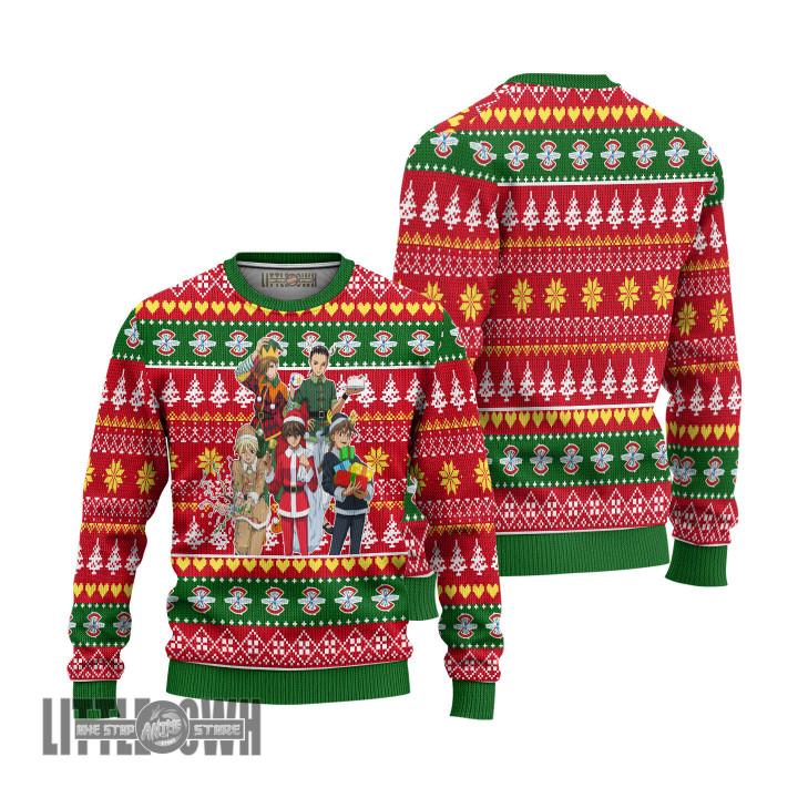 Gundam Ugly Sweater Custom Red Knitted Sweatshirt Anime Christmas Gift