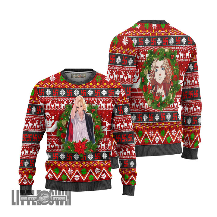 Manjiro Mikey Ugly Christmas Sweater Tokyo Revengers Knitted Sweatshirt