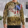 Duck Hunting Camo American Flag All-Over Print Hoodie
