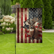 Deer Hunting American Portrait House Flag