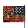 Deer Hunting Camo American Landscape House Flag