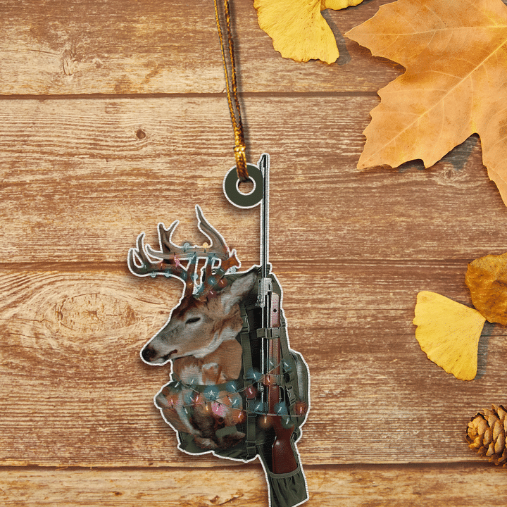 Deer Hunting Pack Custom Shape Ornament