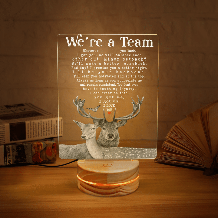 We're a Team Deer 3D Led Lamp