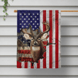 Deer Hunting American Portrait House Flag