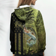 3D Bass Fish Textures Windbreaker Jacket