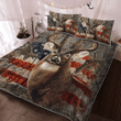 American Flag Deer Hunting Camo Bedding Set