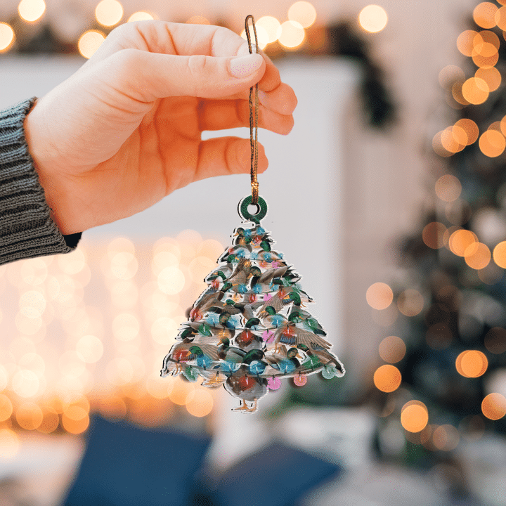 Duck Hunting Christmas Tree Custom Shape Ornament