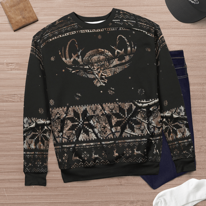 Christmas Deer Hunting Camo Sweatshirt