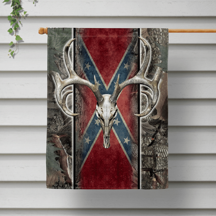 Deer Hunting Battle Portrait House Flag