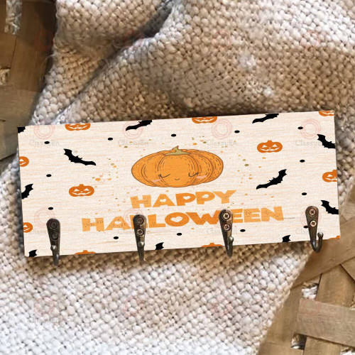 Cute Pumkin Wooden Key Hook Key Holder Halloween Gift Ideas