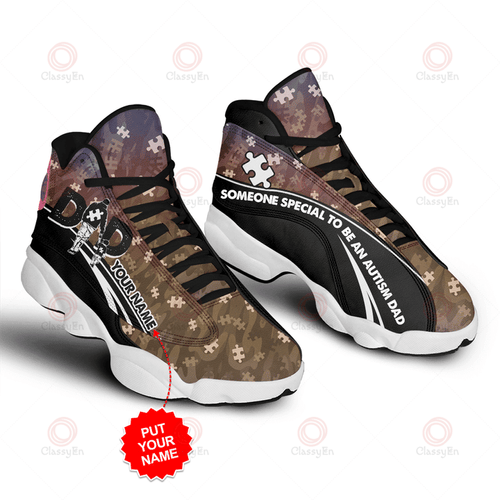 Personalized Someone Special To Be An Autism Dad Basketball Shoes Gift For Dad Gift For Father Father's Day Gift Ideas