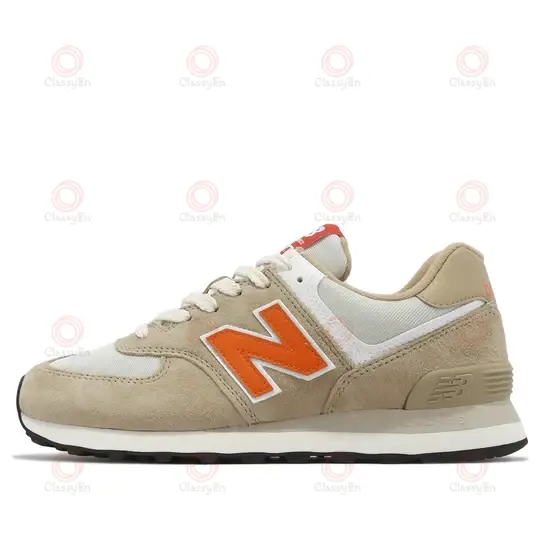 Men's New Balance 574 Bone Orange Shoes