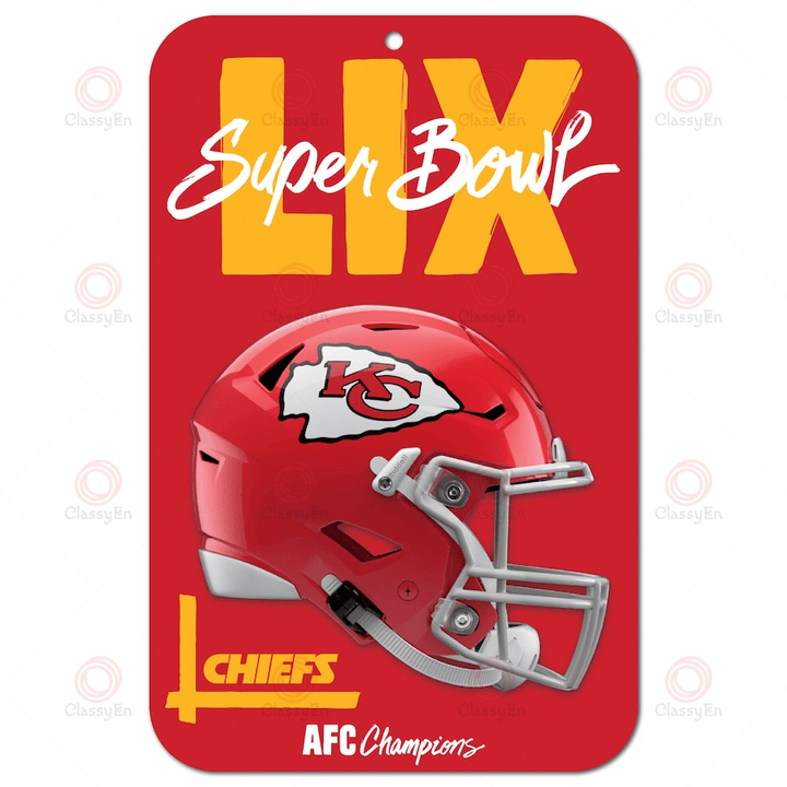 Kansas City Chiefs WinCraft 2024 AFC Champions Indoor Outdoor Metal Sign