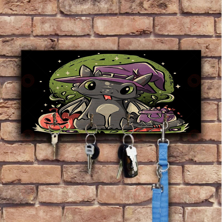 Dragon Witch Wooden Key Hook Key Holder Halloween Gift Ideas