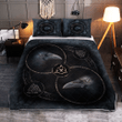 Raven And Runic Symbols - Viking Quilt Bedding Set - Myvikinggear Store