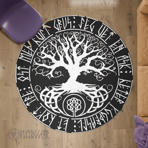 Yggdrasil - Tree of Life - Viking Round Carpet - Myvikinggear Store