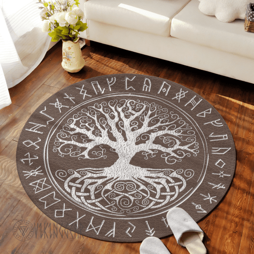 Yggdrasil - Tree Of Life - Viking Round Carpet - Myvikinggear Store