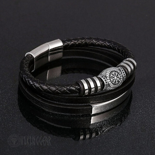 Vikings Style Leather Bracelet - Viking Bracelet - Myvikinggear Store