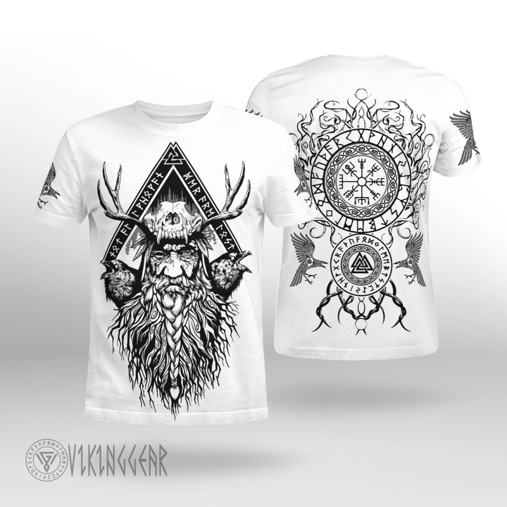 Odin Raven And Yggdrasil - Viking T-shirt - Myvikinggear Store