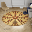 Vegvisir Symbol - Viking Round Carpet - Myvikinggear Store