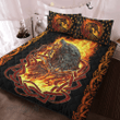 Fenrir In Fire Viking quilt set