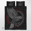 Raven Art And Rune Viking quilt set