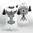 Raven And Tree Of Life Viking T-shirt