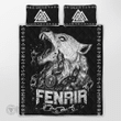 Fenrir Wolf And Valknut Viking quilt set