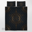Vegvisir Symbol Golden Viking quilt set
