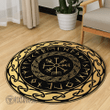 Viking Vegvisir And Rune Round Carpet | Viking Round Carpet | Myvikinggear Store