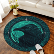 Ravens in Celtic and Norse Mythology Round Carpet | Viking Round Carpet | Myvikinggear Store
