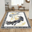 The Sons of Fenrir Hati and Skoll Painting Viking area rug