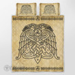 Raven Line Art Viking quilt set