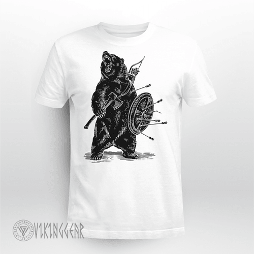 Viking Gear : Viking Bear With Shield - Viking T-shirt