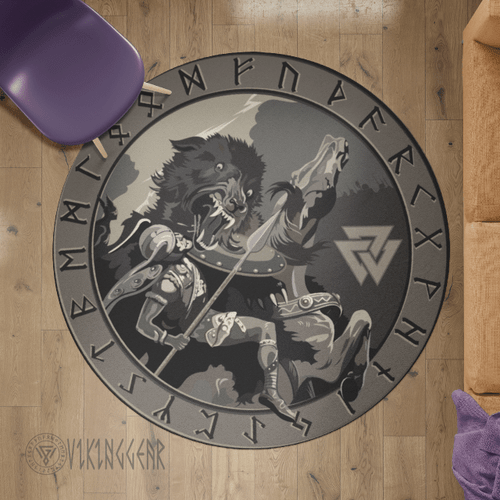 Viking Warrior - Viking Round Carpet - Myvikinggear Store