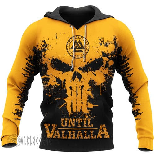 Viking Skull - Until Valhalla - Viking Hoodie - Myvikinggear Store