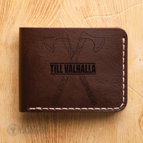 Viking Till Valhalla | Viking Handmade Leather Wallet | Myvkinggear Store
