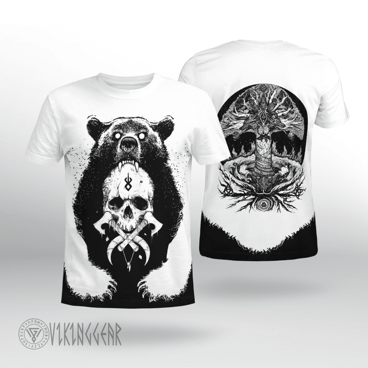 Bear Claws And Yggdrasil - Viking T-shirt - Myvikinggear Store