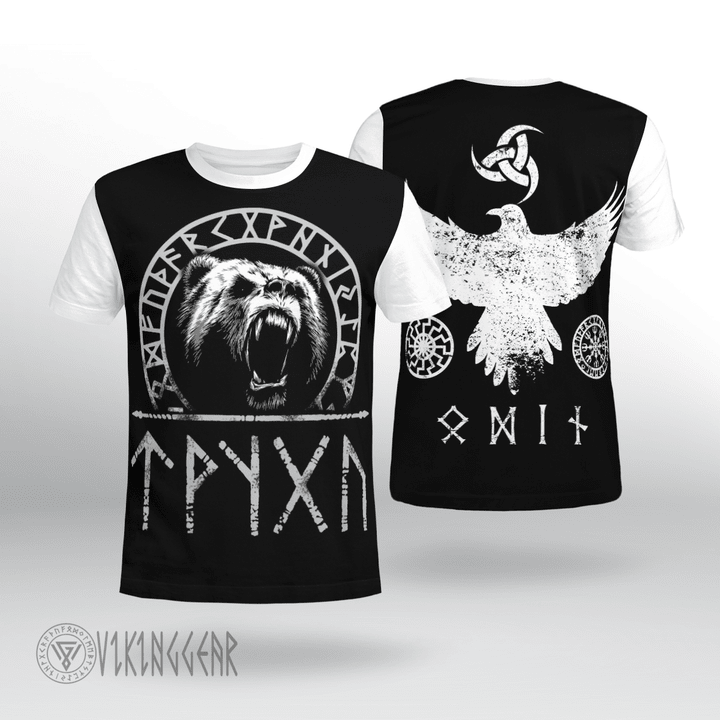 Bear And Raven Viking T-shirt