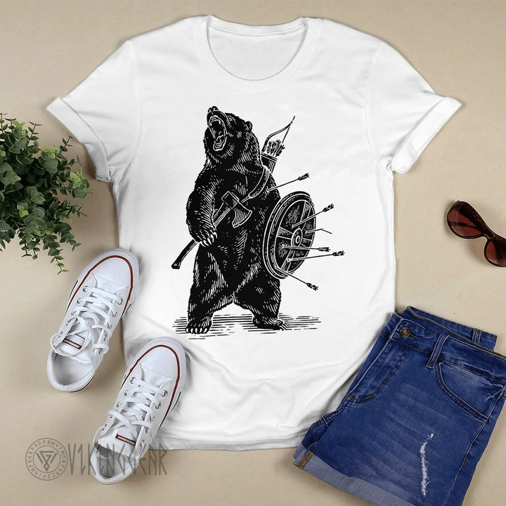 Viking Gear : Viking Bear With Shield - Viking T-shirt