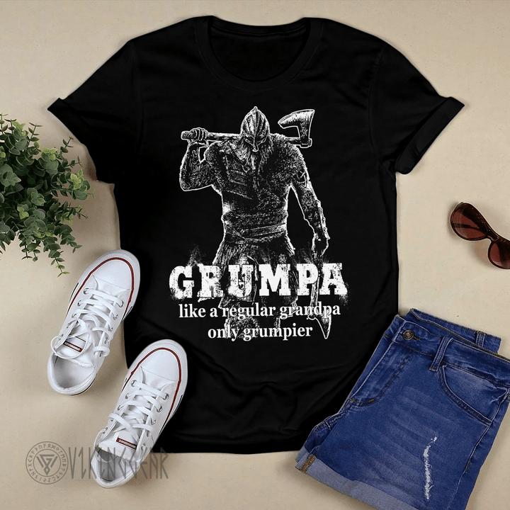 Viking Gear : Grumpa - Like a regular grandpa only grumpier - Viking T-shirt