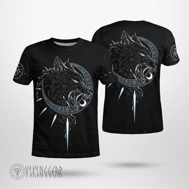 Fenrir Wolf Art Viking T-Shirt