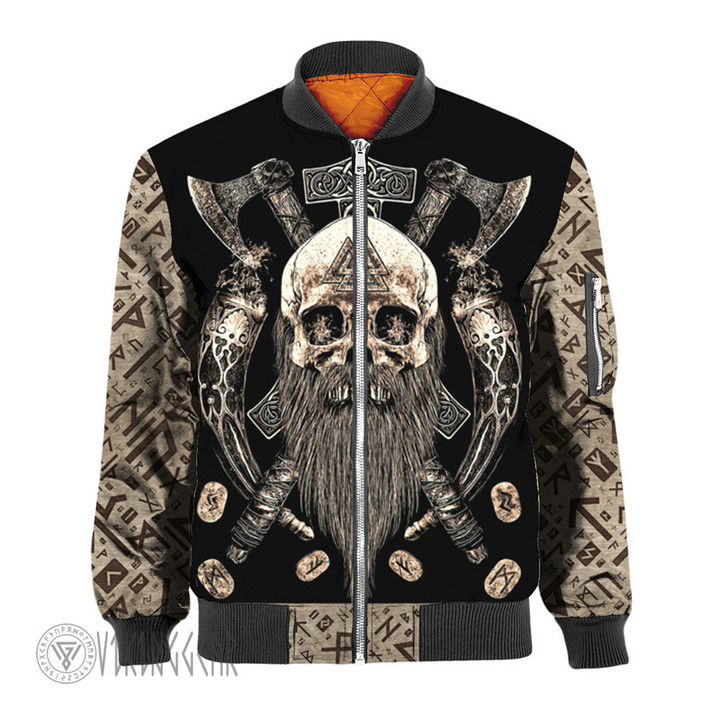 Viking Beard Skull Jacket | Viking Bomber Jacket | Myvikinggear Store