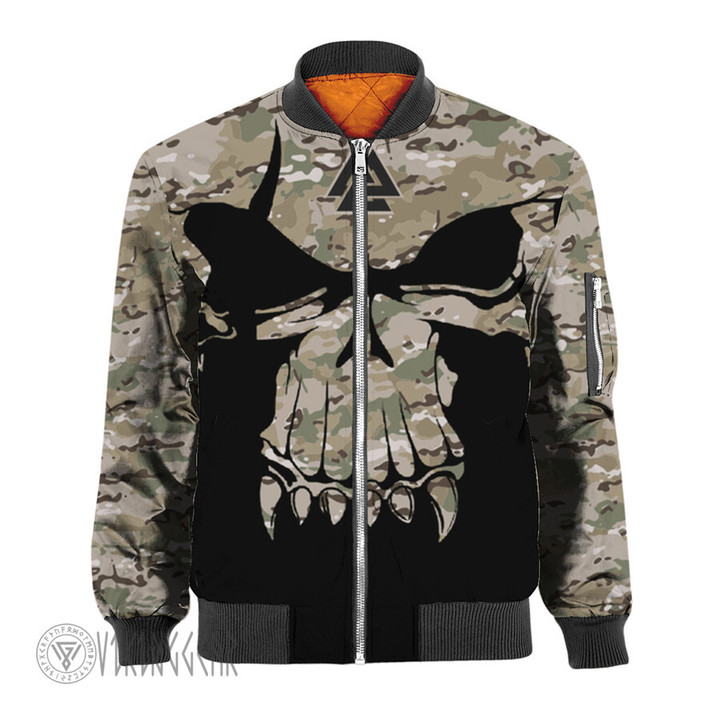 Viking Valknut Skull Camo Pattern Jacket | Viking Bomber Jacket | Myvikinggear Store